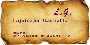 Lajbiczjer Gabriella névjegykártya